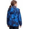 WULFUL Girl’s Waterproof Ski Jacket Winter Warm Fleece Lined Snow Coat with Removable Hood for Kids Skiing Snowboarding(Blue Star)