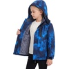 WULFUL Girl’s Waterproof Ski Jacket Winter Warm Fleece Lined Snow Coat with Removable Hood for Kids Skiing Snowboarding(Blue Star)