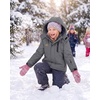WULFUL Girl’s Waterproof Ski Jacket Winter Warm Fleece Lined Snow Coat with Removable Hood for Kids Skiing Snowboarding(Dark Grey)