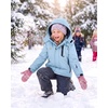 WULFUL Girl’s Waterproof Ski Jacket Winter Warm Fleece Lined Snow Coat with Removable Hood for Kids Skiing Snowboarding(Light Blue)