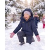 WULFUL Girl’s Waterproof Ski Jacket Winter Warm Fleece Lined Snow Coat with Removable Hood for Kids Skiing Snowboarding(Navy)