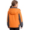 WULFUL Girl’s Waterproof Ski Jacket Winter Warm Fleece Lined Snow Coat with Removable Hood for Kids Skiing Snowboarding(Orange)