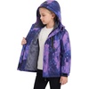 WULFUL Girl’s Waterproof Ski Jacket Winter Warm Fleece Lined Snow Coat with Removable Hood for Kids Skiing Snowboarding(Purple Star)