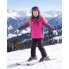 WULFUL Girl’s Waterproof Ski Jacket Winter Warm Fleece Lined Snow Coat with Removable Hood for Kids Skiing Snowboarding(Rose Red)