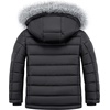 WULFUL Girls Winter Coats Fleece lined Puffer Jackets Kids Warm Outerwear With Detachable Hood(Black)