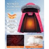 WULFUL Girls Winter Coats Fleece lined Puffer Jackets Kids Warm Outerwear With Detachable Hood(Rose Red)