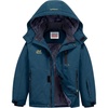 WULFUL Girl’s Waterproof Ski Jacket Winter Warm Fleece Lined Snow Coat with Removable Hood for Kids Skiing Snowboarding(Blue)