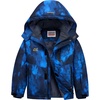 WULFUL Girl’s Waterproof Ski Jacket Winter Warm Fleece Lined Snow Coat with Removable Hood for Kids Skiing Snowboarding(Blue Star)