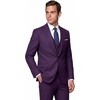 WULFUL Men’s 3 Piece Suit Set Slim Fit 2 Button Blazer Business Tuxedo Vest Jacket Pants Formal Wedding Prom(Purple)