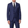 WULFUL Men’s 3 Piece Suit Set Slim Fit 2 Button Blazer Business Tuxedo Vest Jacket Pants Formal Wedding Prom(Navy)