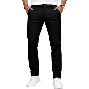 WULFUL Mens Slim Fit Skinny Stretch Dress Pants Formal Casual Golf Work Slacks Trousers(Black)