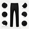 WULFUL Men’s 2 Piece Suit, One Button Slim Fit Solid Jacket and Pants Set, Suits for Men Prom Party Wedding & Business(Black)