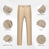 WULFUL Men’s 2 Piece Suit, One Button Slim Fit Solid Jacket and Pants Set, Suits for Men Prom Party Wedding & Business(Champagne)