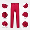 WULFUL Men’s 2 Piece Suit, One Button Slim Fit Solid Jacket and Pants Set, Suits for Men Prom Party Wedding & Business(Red)