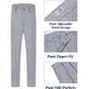 WULFUL Boys’ Slim Fit Suit 3 Pieces:Jacket, Pants, Shirt,Summer Suit Set for Teens Boys Wedding Beach(Dark Grey)