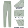 WULFUL Boys’ Slim Fit Suit 3 Pieces:Jacket, Pants, Shirt,Summer Suit Set for Teens Boys Wedding Beach(Green)