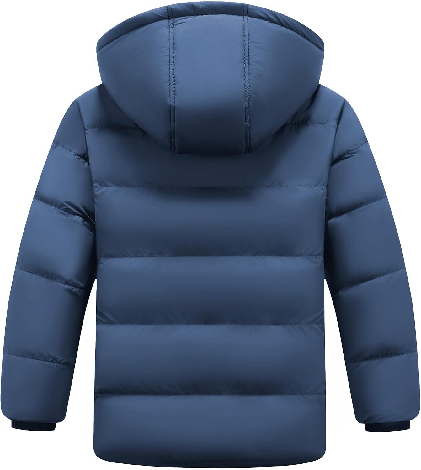 image:imageWULFUL Kids Boys Winter Coat Fleece Lined Waterproof Jacket Thick Hooded Puffer Cotton Parka Down Outdoor CoatsLight Navy
