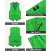 WULFUL Boys’ Formal Suit Set,Slim Fit Tuxedo Wedding Suit 6-16 Years with Adjustable Waist(Green)
