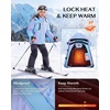 WULFUL Girls Waterproof Ski Jacket Winter Warm Fleece Lined Snow Coat with Removable Hood(Mint Green & Lavender)