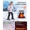 WULFUL Girls Waterproof Ski Jacket Winter Warm Fleece Lined Snow Coat with Removable Hood(Pastel Rainbow Tie-dye)
