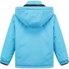 WULFUL Girls Waterproof Ski Jacket Winter Warm Fleece Lined Snow Coat with Removable Hood(Teal Blue)