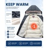 WULFUL Kids Boy’s Winter Coat Fleece Lined Waterproof Jacket Thick Hooded Puffer Cotton Parka Down Outdoor Coats(Dark Grey)