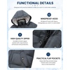 WULFUL Kids Boy’s Winter Coat Fleece Lined Waterproof Jacket Thick Hooded Puffer Cotton Parka Down Outdoor Coats(Dark Grey)