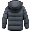WULFUL Kids Boy’s Winter Coat Fleece Lined Waterproof Jacket Thick Hooded Puffer Cotton Parka Down Outdoor Coats(Dark Grey)