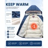 WULFUL Kids Boy’s Winter Coat Fleece Lined Waterproof Jacket Thick Hooded Puffer Cotton Parka Down Outdoor Coats(Light Navy)