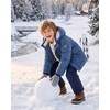WULFUL Kids Boy’s Winter Coat Fleece Lined Waterproof Jacket Thick Hooded Puffer Cotton Parka Down Outdoor Coats(Light Navy)