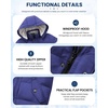 WULFUL Kids Boy’s Winter Coat Fleece Lined Waterproof Jacket Thick Hooded Puffer Cotton Parka Down Outdoor Coats(Navy)