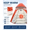 WULFUL Kids Boy’s Winter Coat Fleece Lined Waterproof Jacket Thick Hooded Puffer Cotton Parka Down Outdoor Coats(Orange)