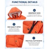 WULFUL Kids Boy’s Winter Coat Fleece Lined Waterproof Jacket Thick Hooded Puffer Cotton Parka Down Outdoor Coats(Orange)