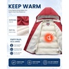 WULFUL Kids Boy’s Winter Coat Fleece Lined Waterproof Jacket Thick Hooded Puffer Cotton Parka Down Outdoor Coats(Red)