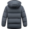 WULFUL Kids Boy’s Winter Coat Hooded Puffer Windbreaker Warm Cotton Jacket Parka Down Outdoor Coats(Dark Grey)