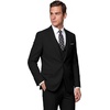 WULFUL Men’s 3 Piece Suit Set Slim Fit One Button Blazer Business Tuxedo Vest Jacket Pants Formal Wedding Prom(Black)
