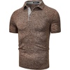 WULFUL Men’s Polo Shirt Short Sleeve Quick Dry Golf Shirt Athletic T-Shirts (Coffee, Small)