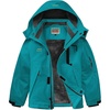 WULFUL Boy’s Winter Waterproof Ski Coat Kids Thick Fleece Snow Jacket Outdoor Windproof Coat(Aqua)