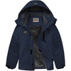 WULFUL Boy’s Winter Waterproof Ski Coat Kids Thick Fleece Snow Jacket Outdoor Windproof Coat(Navy)