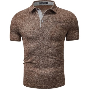WULFUL Men’s Polo Shirt Short Sleeve Quick Dry Golf Shirt Athletic T-Shirts (Coffee, Small)
