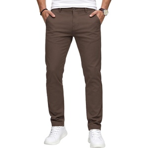 WULFUL Men’s Dress Pants Slim Fit Skinny Stretch Flat Front Slacks Trousers(Deep Brown)