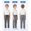 WULFUL 3 Pack Boys Sweatpants Fleece Athletic Workout Pants Boys Joggers with Pockets Size 4-20(Black/Dark Grey/Navy)