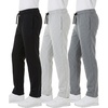 WULFUL 3 Pack Boys Sweatpants Fleece Athletic Workout Pants Boys Joggers with Pockets Size 4-20(Black/Dark Grey/Light Grey)