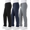 WULFUL 3 Pack Boys Sweatpants Fleece Athletic Workout Pants Boys Joggers with Pockets Size 4-20(Black/Dark Grey/Navy)