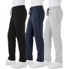 WULFUL 3 Pack Boys Sweatpants Fleece Athletic Workout Pants Boys Joggers with Pockets Size 4-20(Black/Light Grey/Navy)
