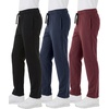 WULFUL 3 Pack Boys Sweatpants Fleece Athletic Workout Pants Boys Joggers with Pockets Size 4-20(Black/Navy/Red)