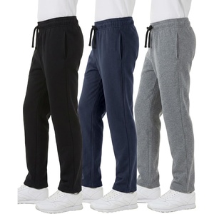 WULFUL 3 Pack Boys Sweatpants Fleece Athletic Workout Pants Boys Joggers with Pockets Size 4-20(Black/Dark Grey/Navy)