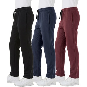 WULFUL 3 Pack Boys Sweatpants Fleece Athletic Workout Pants Boys Joggers with Pockets Size 4-20(Black/Navy/Red)