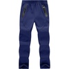 WULFUL Kids Waterproof Snow Ski Pants Boys Girls Outdoor Winter Fleece Hiking Insulated Snowboard Pants(Navy Blue)