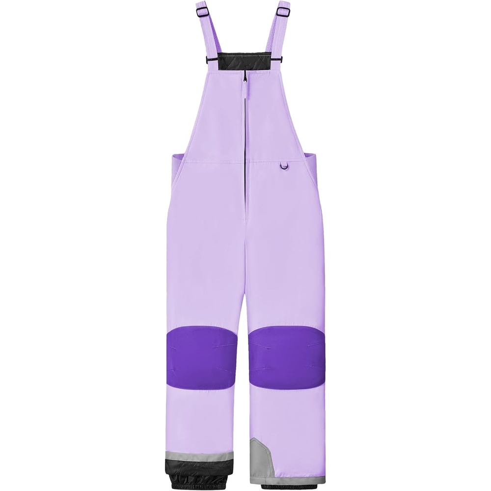 image:imageWULFUL Kids Waterproof Ski Bib Boys Girls Winter Snow PantsLight Purple